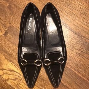 Prada suede flats